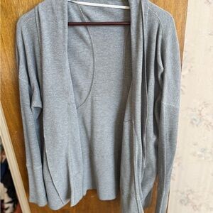 Calvin Klein Performance Light Gray Open-Front Cardigan